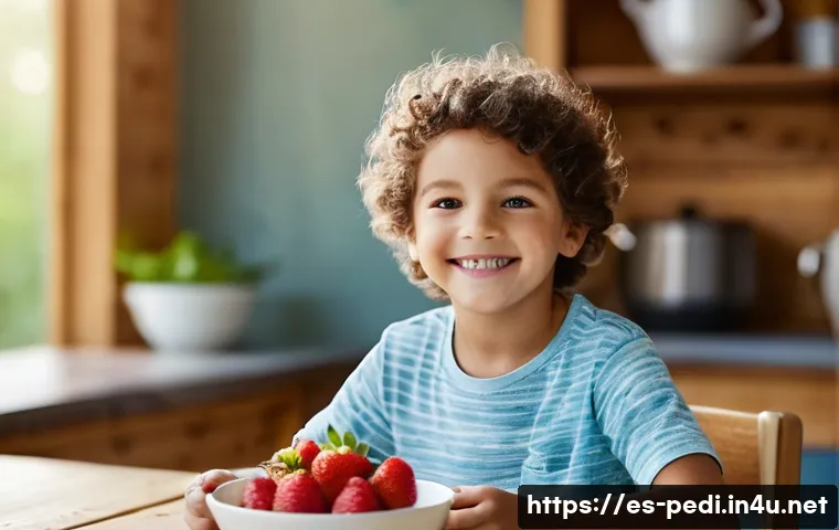 소아 변비와 설사 동시 발생 원인 - **Prompt:** A cheerful child, approximately 6 years old, with bright, curious eyes and a warm smile,...